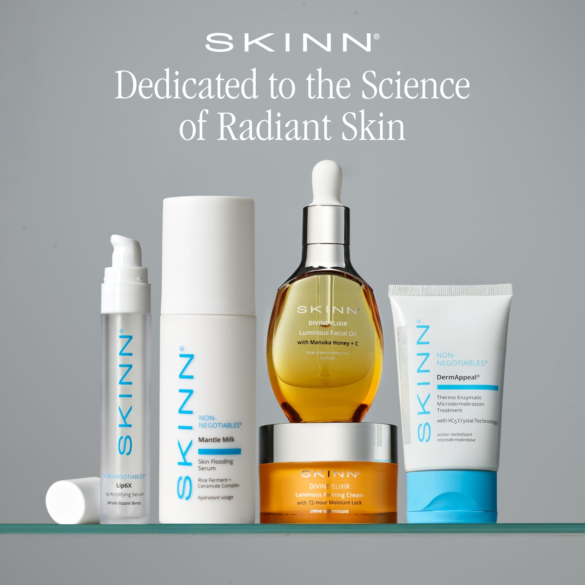 SKINN Lip Amplifying Serum, Lip6X with Peptides - Deep Moisturizing Serum Plumps, Hydrates & Smooths Lips & Boosts Collagen Production - Lip Care Products for Women