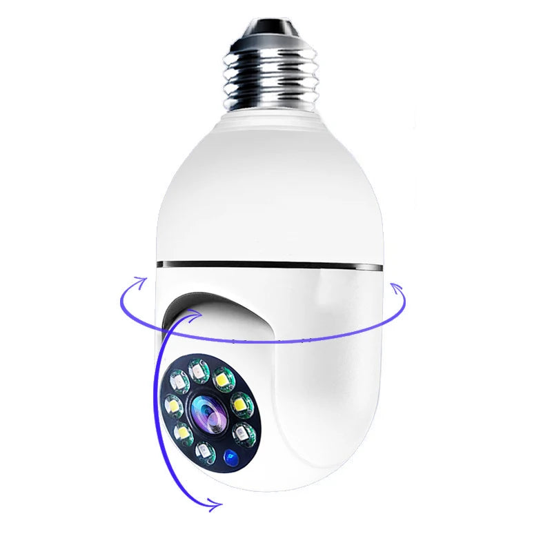 Wireless Bulb Camera Wifi E27 Bulb Camera 360 degree WiFi Security Camera Full-color High-definition Night Vision