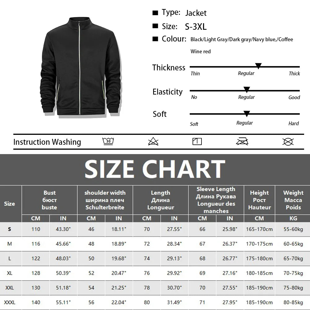 Men's Fleece Zip Jacket Warm Sports  Cardigan Outdoor Daily Basic Turtleneck Hoodies Autumn Winter Casual Jackets Sweatshirts