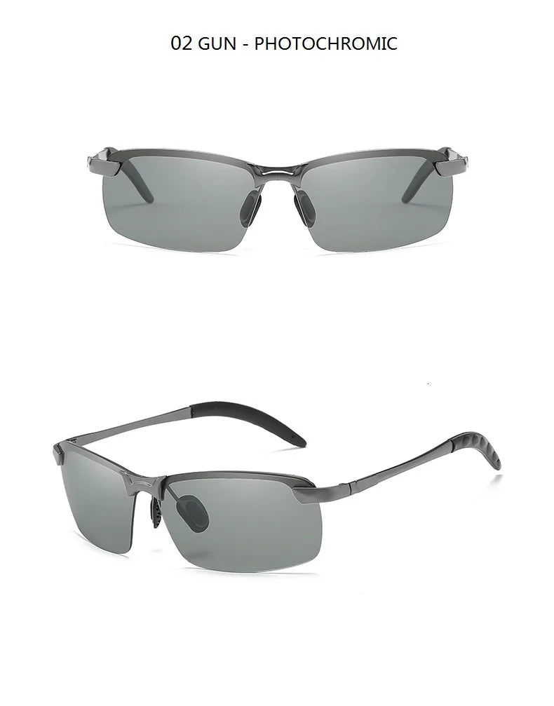Photochromic Sunglasses Men Polarized Driving Chameleon Glasses Male Change Color Sun Glasses Day Night Vision Driver's Eyewear