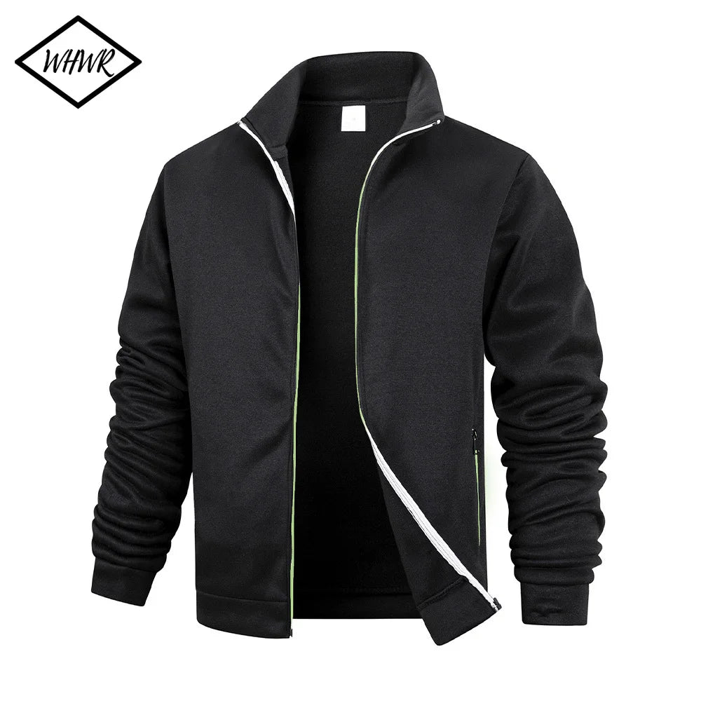 Men's Fleece Zip Jacket Warm Sports  Cardigan Outdoor Daily Basic Turtleneck Hoodies Autumn Winter Casual Jackets Sweatshirts